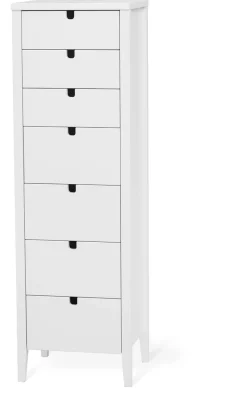 KLINTE Byrå 7 lådor vitlack
