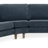 LIBERTY 3-sits med vinkel tyg Julia 11255-48 Navy, oljade ek ben nr 2