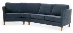 LIBERTY 3-sits med vinkel tyg Julia 11255-48 Navy, oljade ek ben nr 2