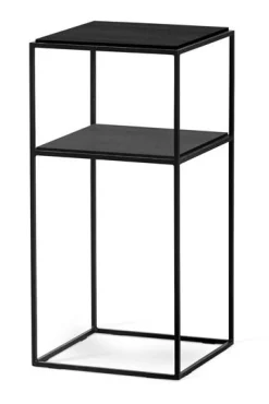 LIME Sängbord L 34 B 34 H 70 svartbetsad fanérad ask/svart metall