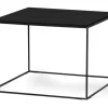 LIME Soffbord L 70 B 70 H 48 svartbetsad fanérad ask/svart metall