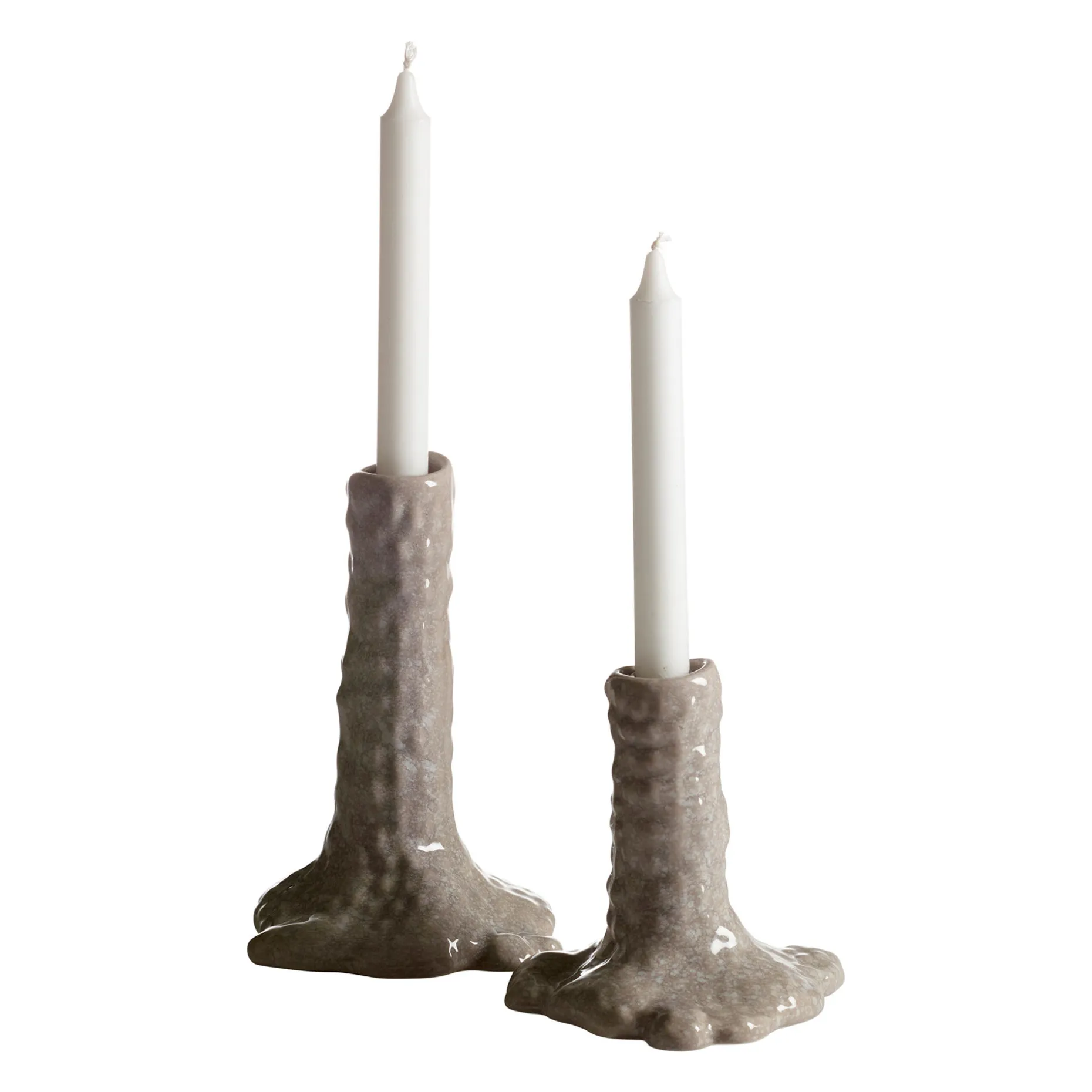 LIZZIE Ljusstake beige 15cm h15cm 100% keramik