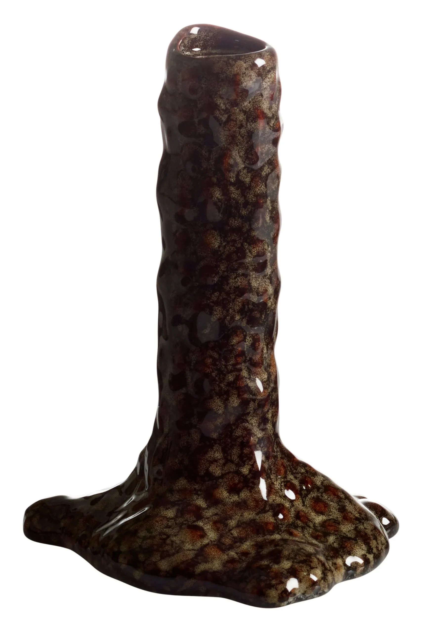 LIZZIE Ljusstake brun 16cm h22cm 100% keramik