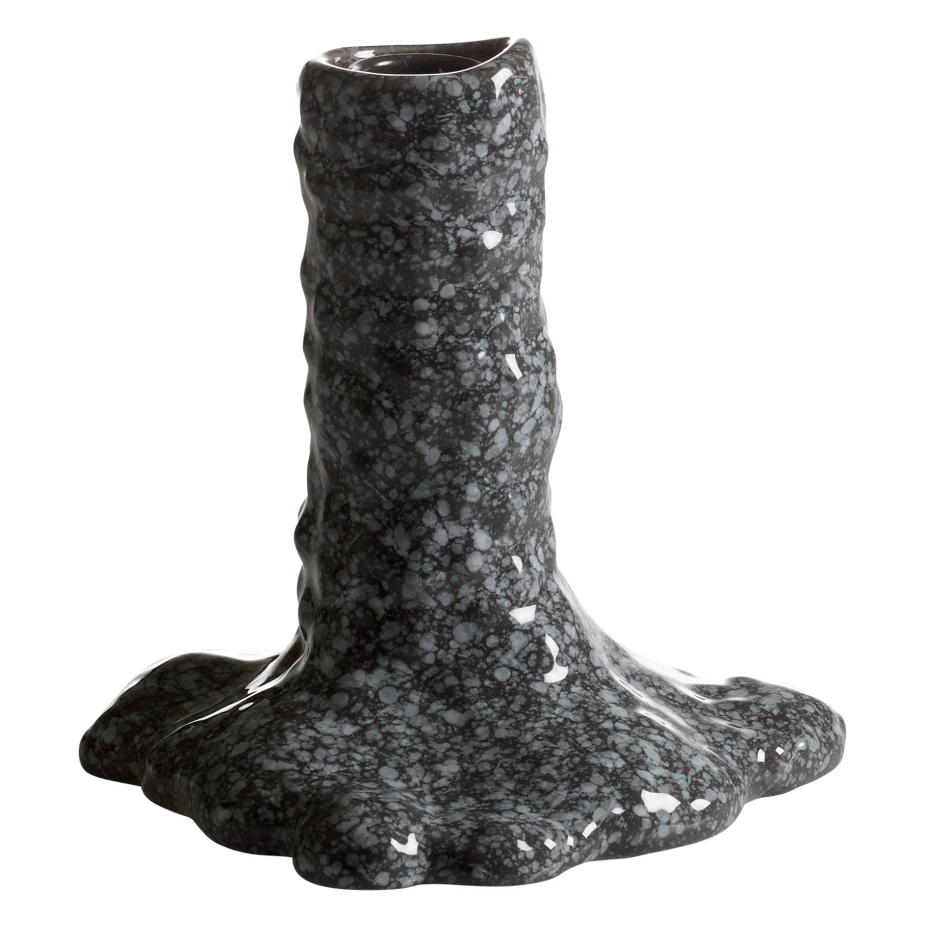 LIZZIE Ljusstake grå 15cm h15cm 100% keramik