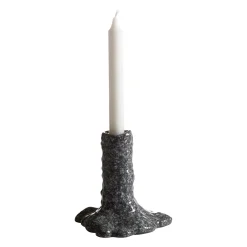 LIZZIE Ljusstake grå 15cm h15cm 100% keramik