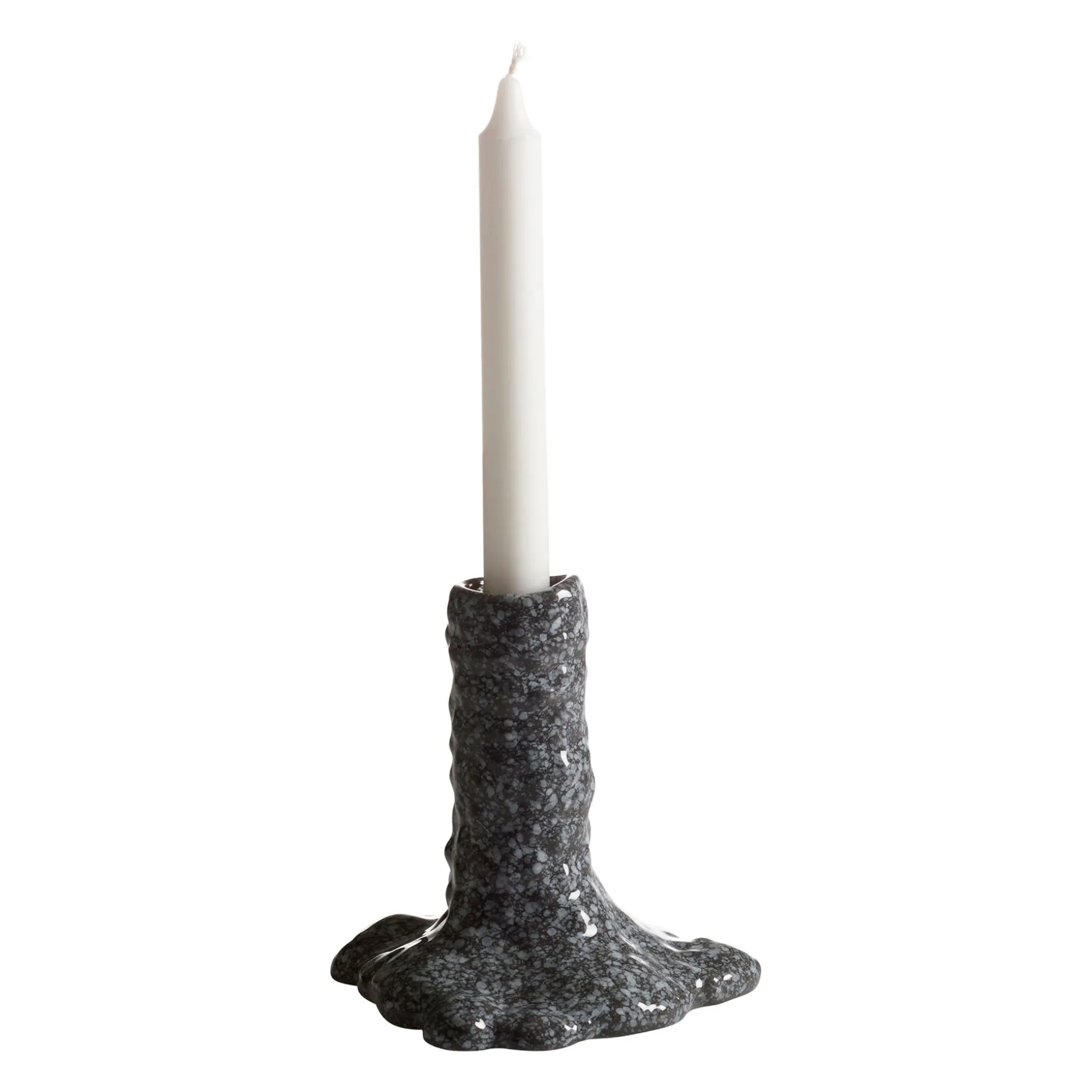 LIZZIE Ljusstake grå 15cm h15cm 100% keramik