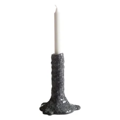 LIZZIE Ljusstake grå 16cm h22cm 100% keramik