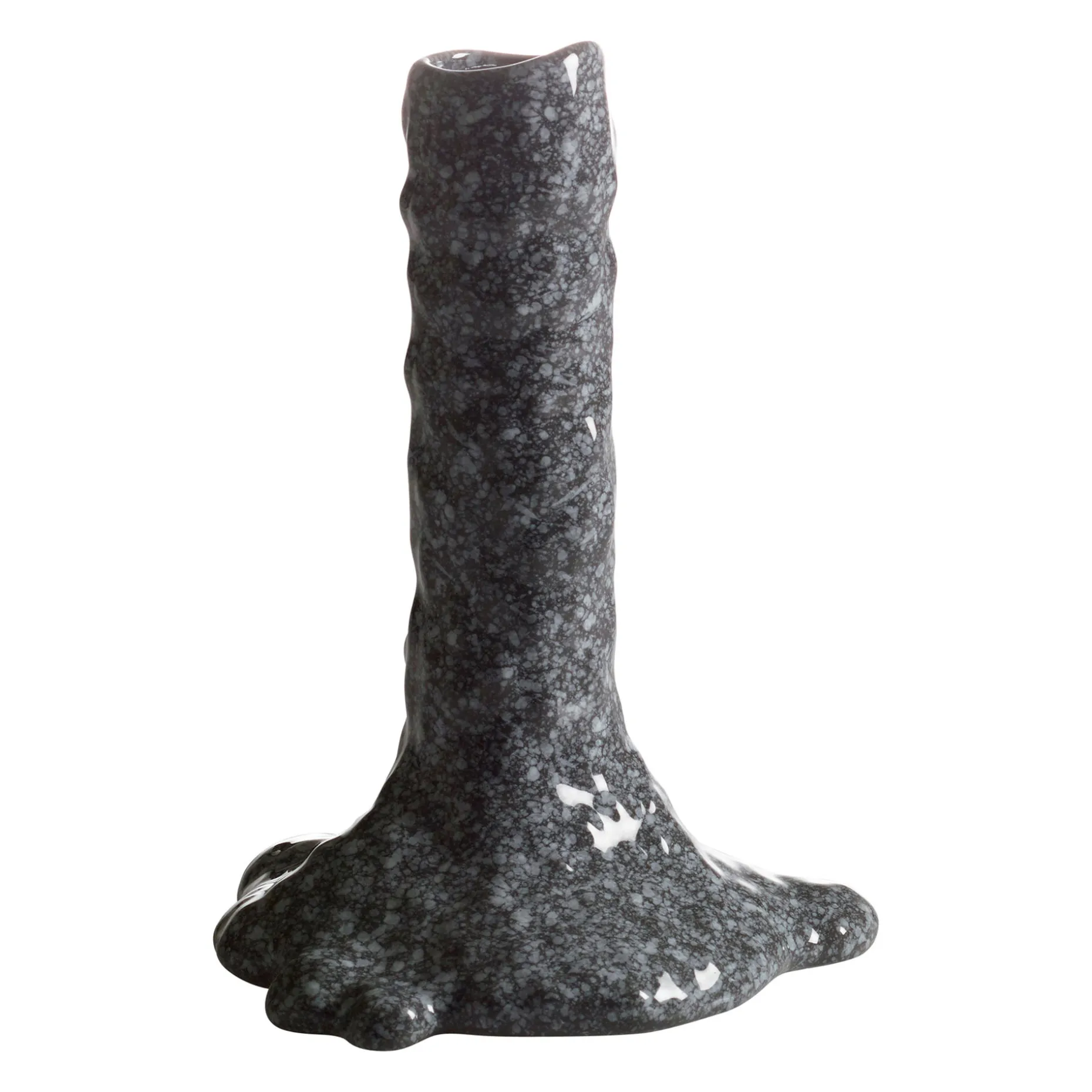 LIZZIE Ljusstake grå 16cm h22cm 100% keramik
