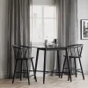 LOTTA Barbord 90x90, H91cm gummiträ, mdf askfanér svart