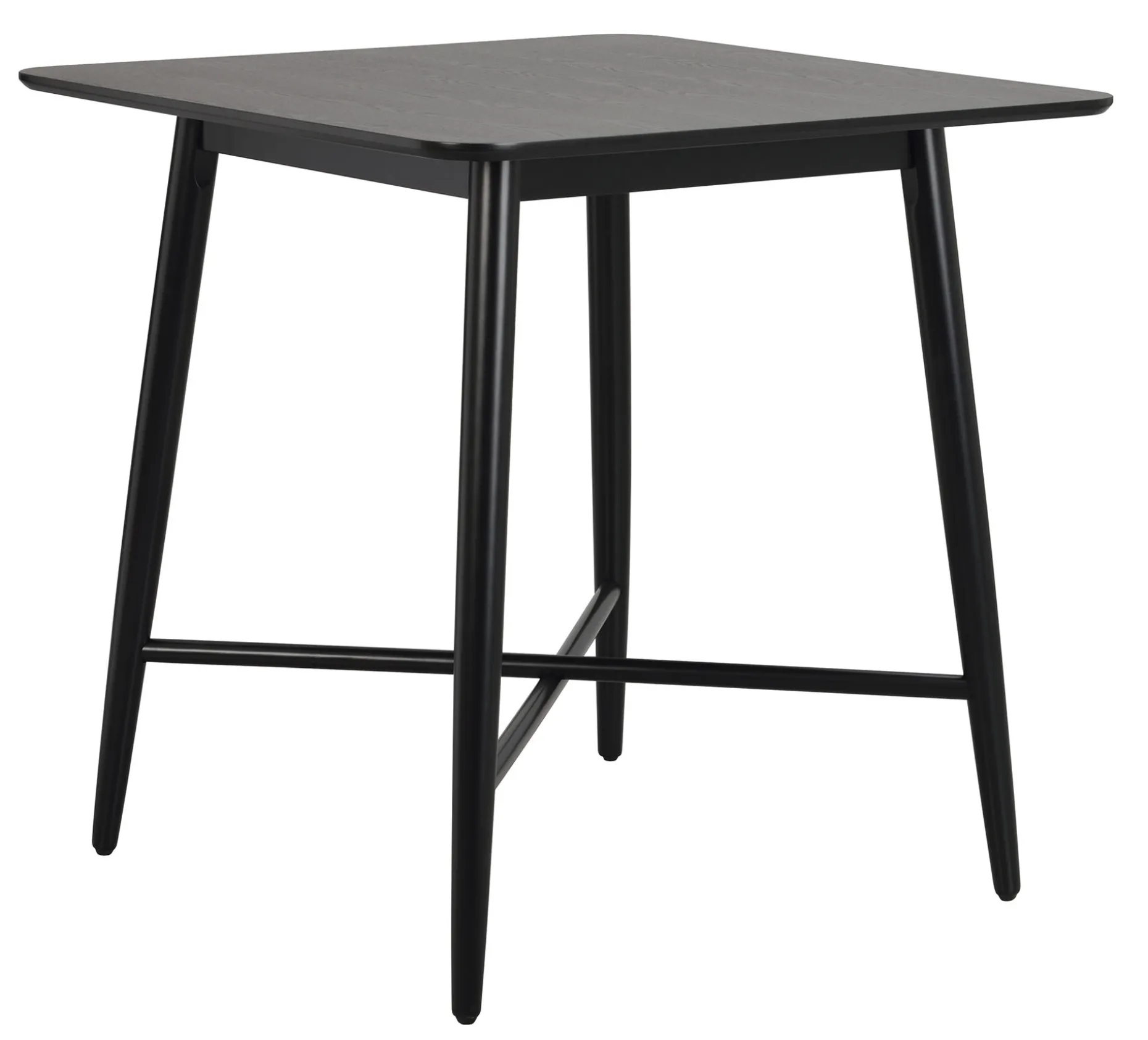 LOTTA Barbord 90x90, H91cm gummiträ, mdf askfanér svart