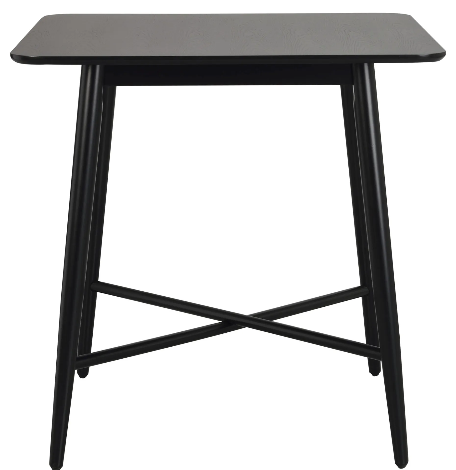 LOTTA Barbord 90x90, H91cm gummiträ, mdf askfanér svart
