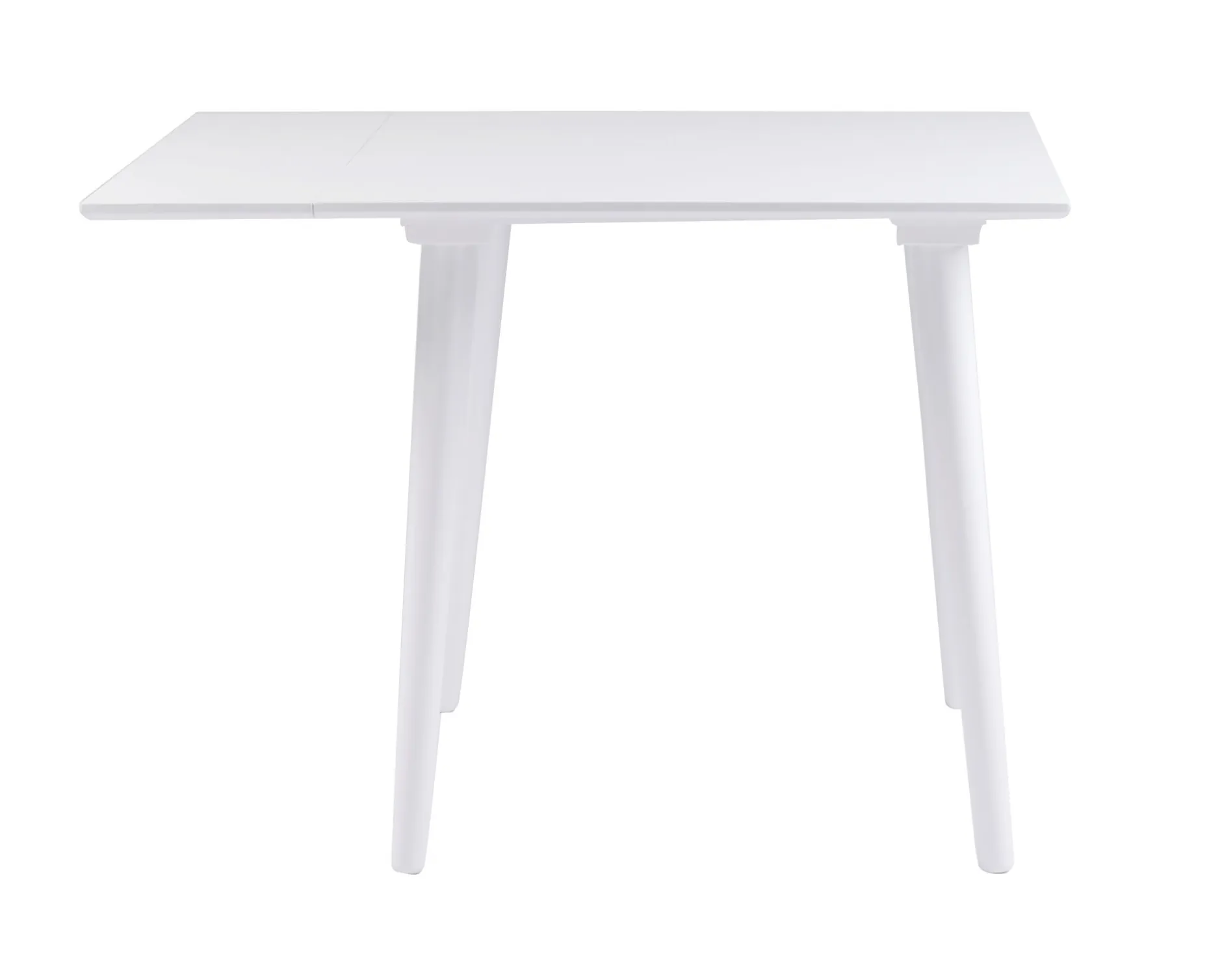 LOTTA Matbord klaffbord 80x80 + 25 cm vit