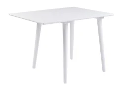 LOTTA Matbord klaffbord 80x80 + 25 cm vit