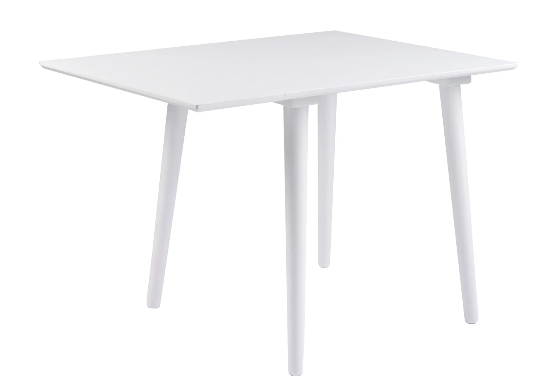 LOTTA Matbord klaffbord 80x80 + 25 cm vit