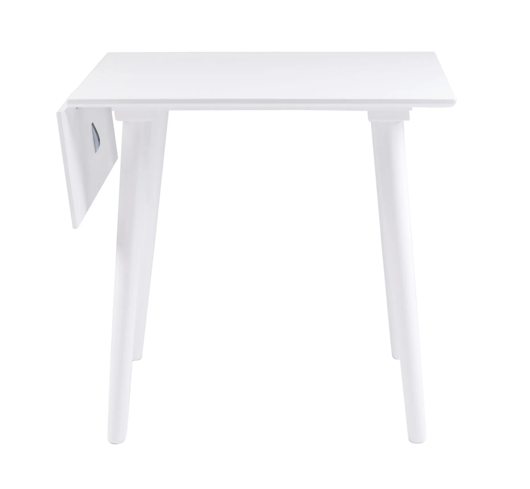LOTTA Matbord klaffbord 80x80 + 25 cm vit