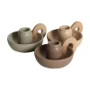 LOTTIS Ljusstake brun 13 x 10 x 6 cm