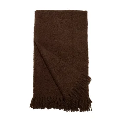LUDDE Pläd brun 170x130cm 72% Akryl / 20% Ull / 8% Polyester Handtvätt