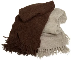 LUDDE Pläd ljusgrå 170x130cm 72% Akryl / 20% Ull / 8% Polyester Handtvätt