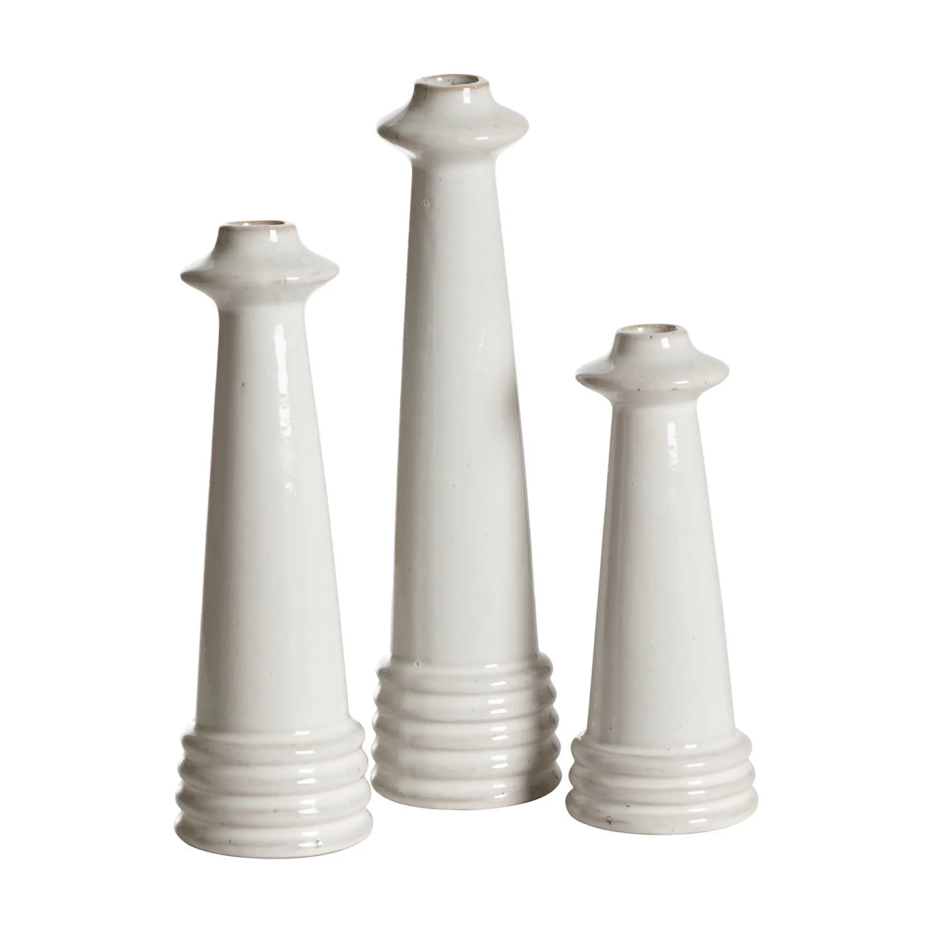 MALIN Ljusstake mellan creme 8 x 8 x 25 cm