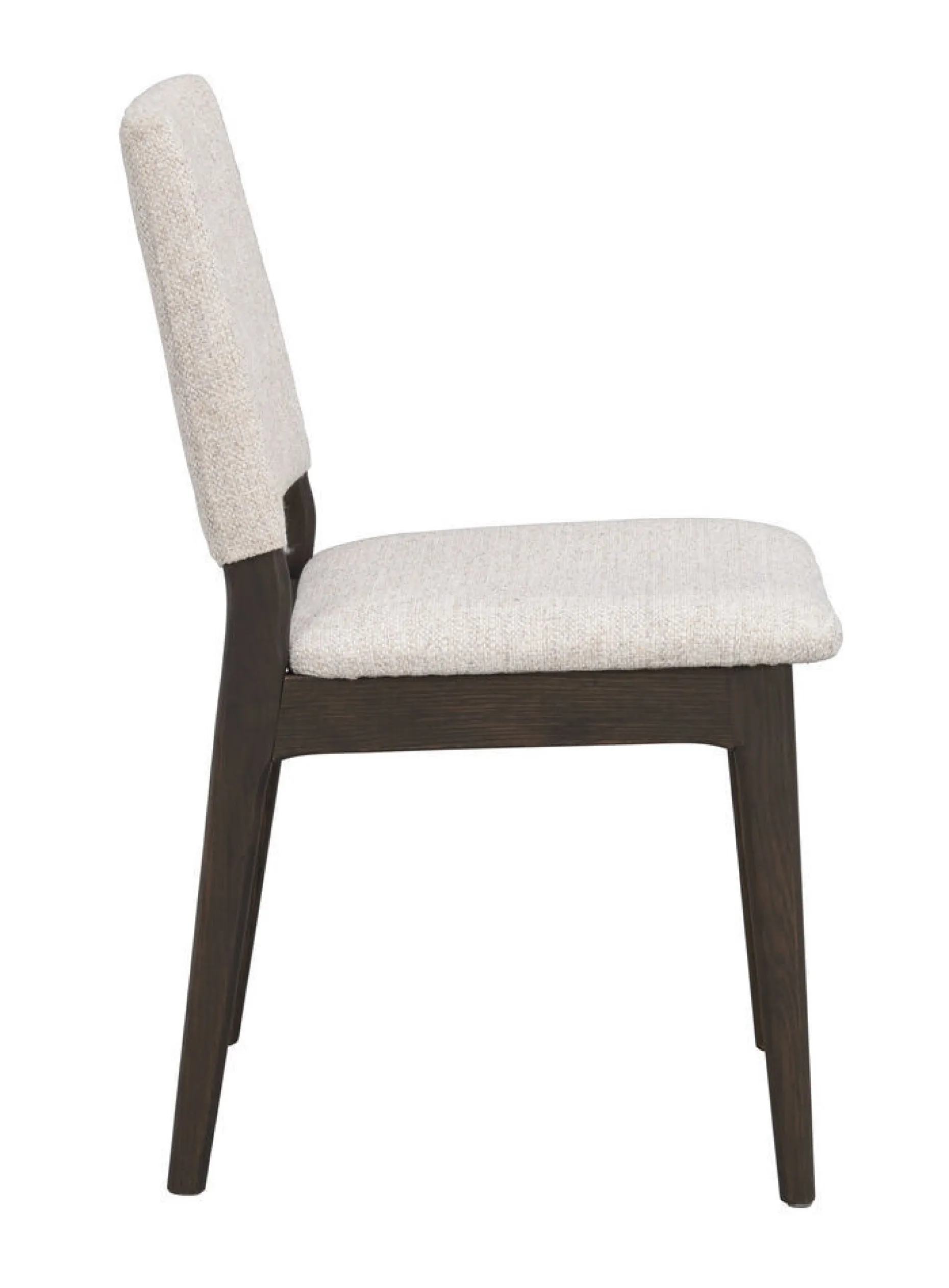 MEDFORD Stol brun ek/ljusbeige tyg