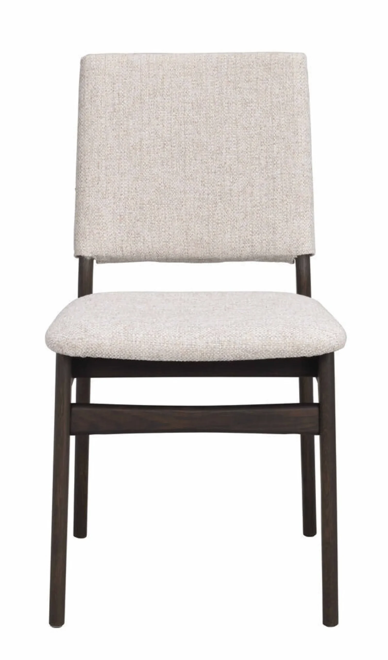 MEDFORD Stol brun ek/ljusbeige tyg