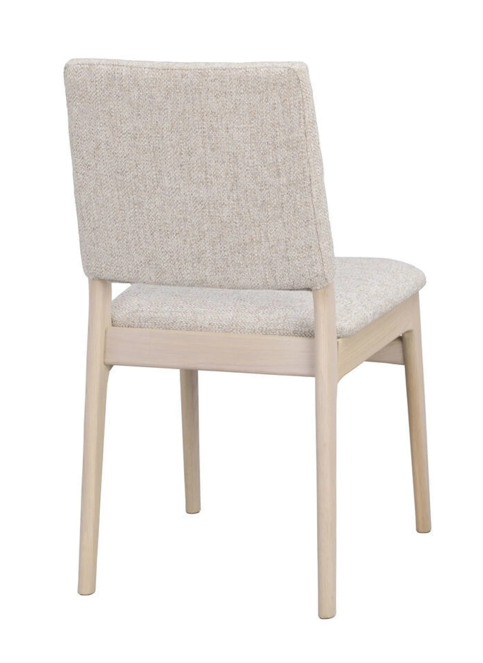 MEDFORD Stol vitpigmenterad ek/ljusbeige tyg