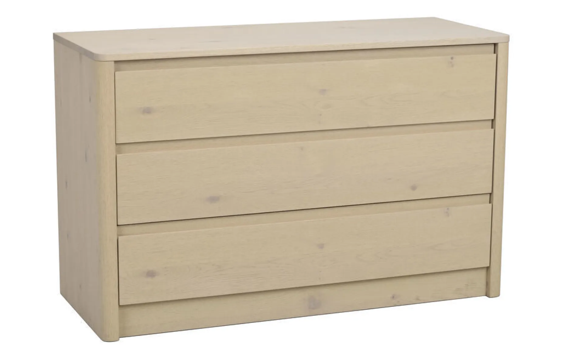 MELSTONE Byrå 3L 110 H70 vitpigmenterad ek
