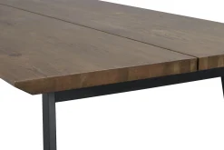 MELVILLE matbord 210x95 brun ek/svart metall