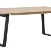 MELVILLE matbord 210x95 vitpigment ek/svart metall