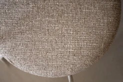 MERRICK Karmstol mörkbeige tyg/beige metall snurr