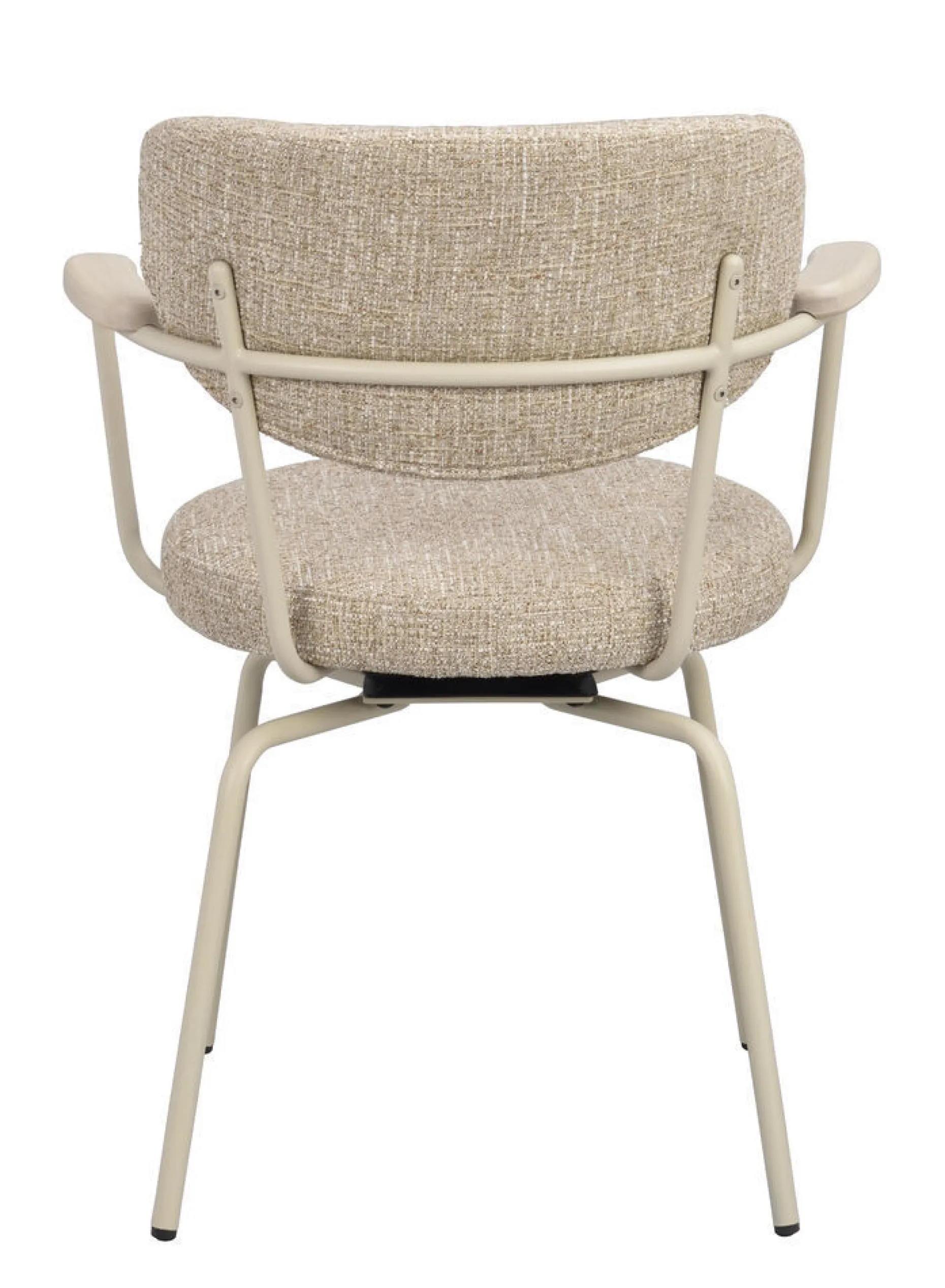 MERRICK Karmstol mörkbeige tyg/beige metall snurr