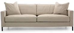 MESSINA 3-sits soffa tyg Iberia Krem 850, svarta ben