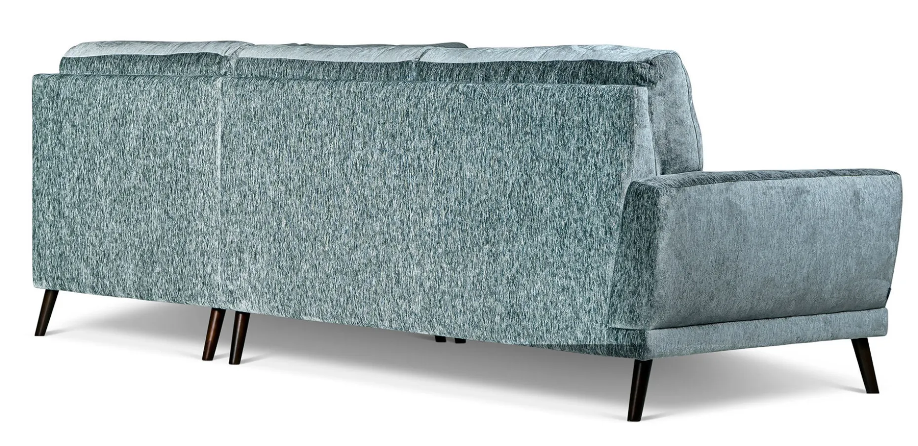 METROPOL Hörnsoffa med öppet avsl hö tyg Cozy 9168, ben 14 svart