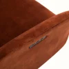 MIAMI Reclinerfåtölj m inbyggd pall elman. tyg Adore 3156 copper, fot D2 svart