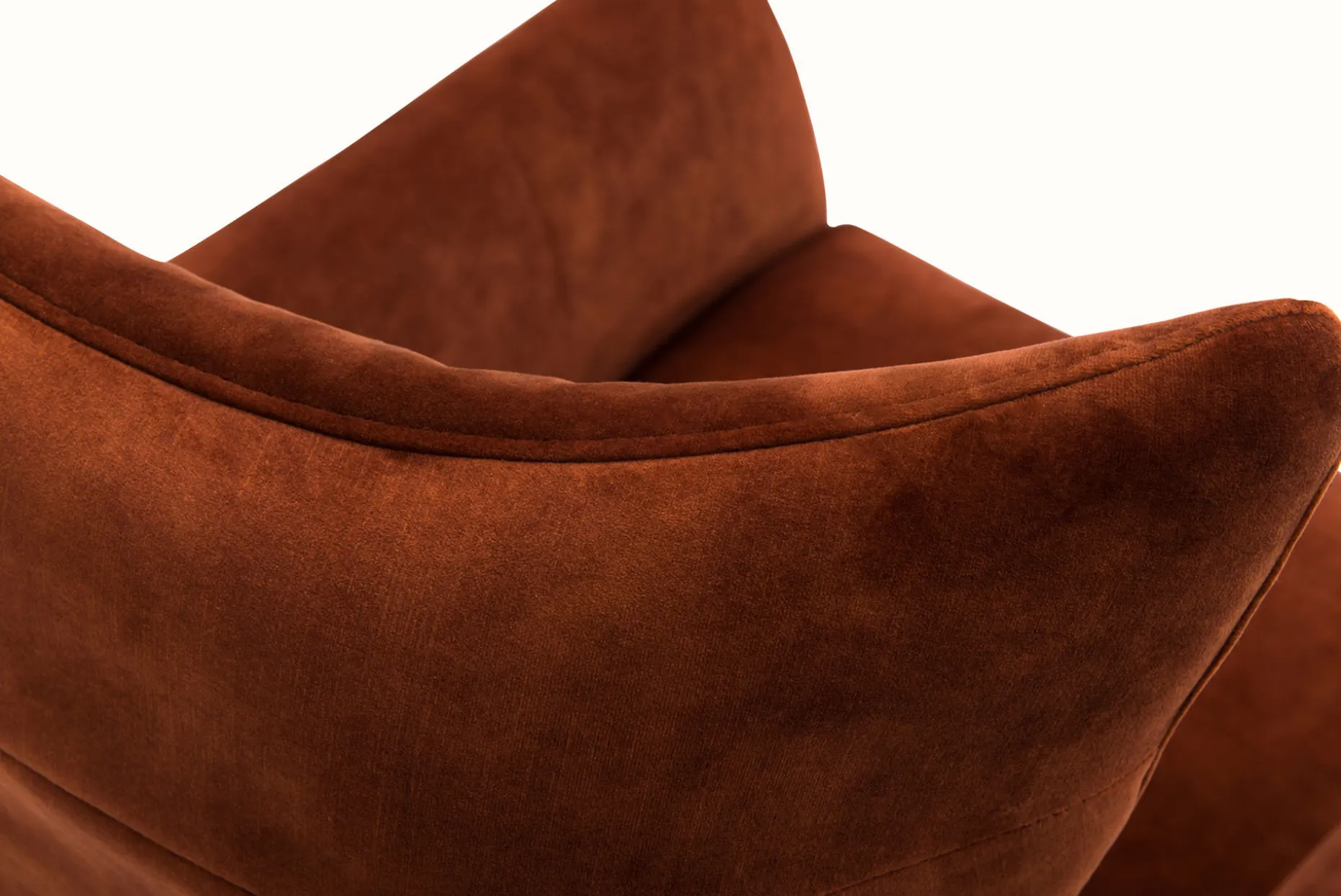 MIAMI Reclinerfåtölj m inbyggd pall elman. tyg Adore 3156 copper, fot D2 svart