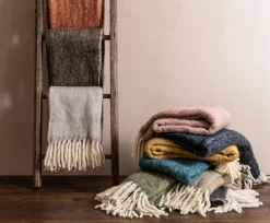 MORGAN pläd beige 59% Ull 26% Akryl, 15% nylon 170x130 cm