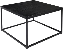 NARANO Soffbord 80x80 H48 svartlackad askfaner/metall