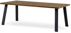 NARVIK matbord 210 cm oljad vildek, svart utställda ben