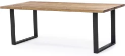 NARVIK matbord 210 cm oljad vildek, svart utställda U-ben