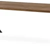 NARVIK matbord 210 cm oljad vildek, svart X-ben