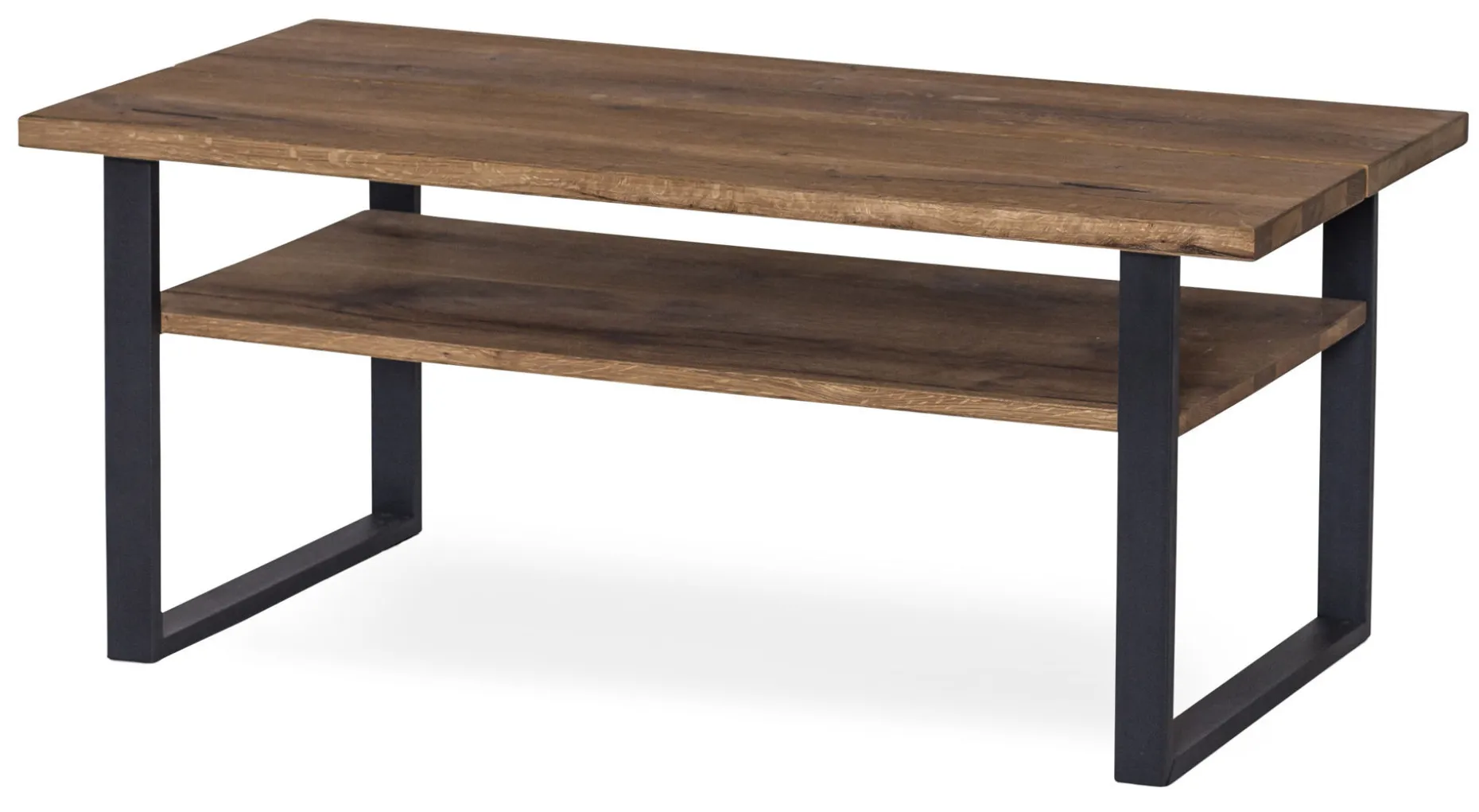 NARVIK Soffbord L120 B60 H52 oljad vildek/svart metall