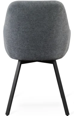NAVO stol med snurr tyg Frida mörkgrå