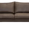 NEW YORK 3-sits med två plymåer läder Vintage brown, ben nr 1 svart