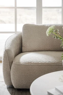 NORRIS soffa 3-sits ljusbeige tyg Anna #2 (k3)