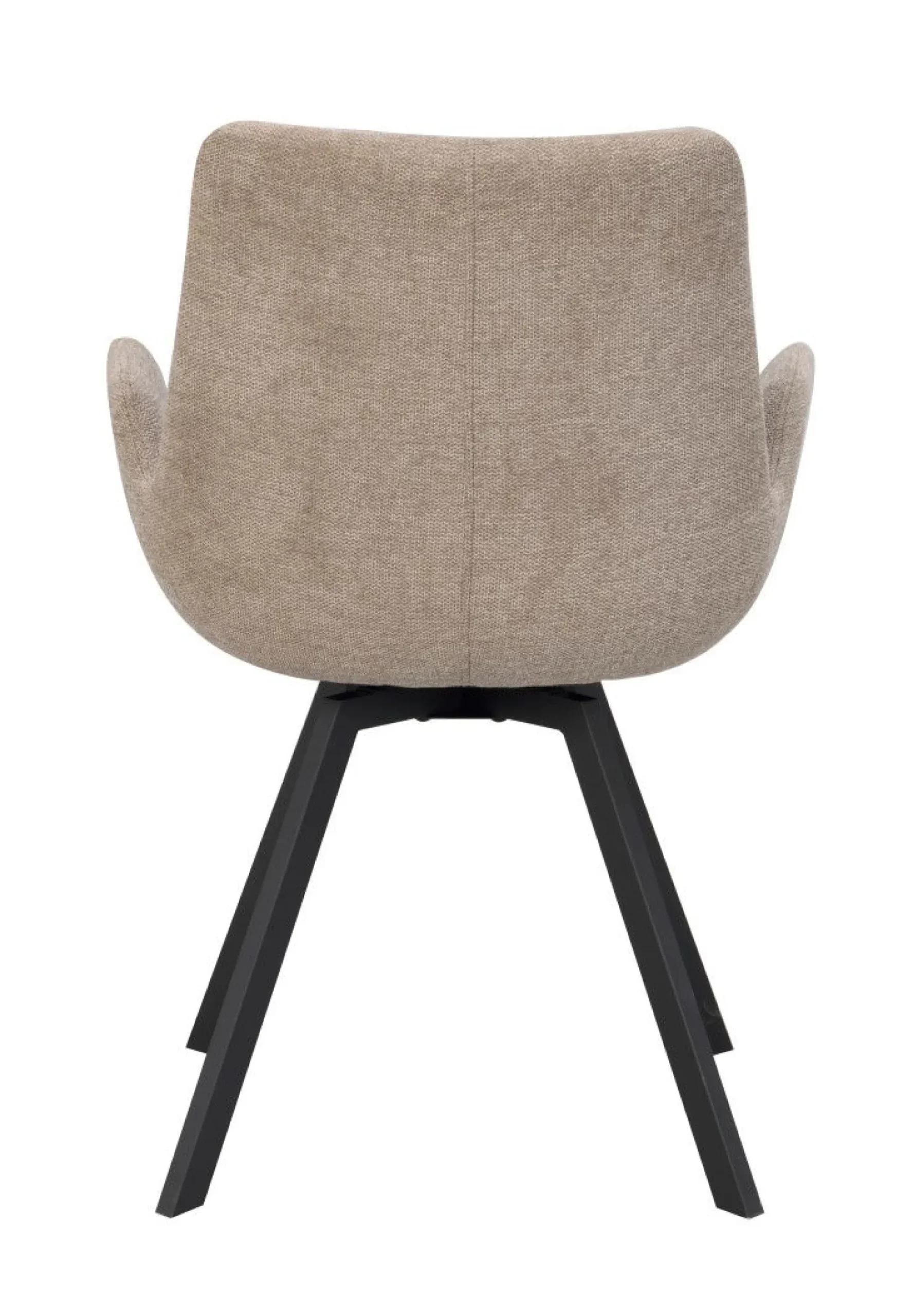 NORWELL Stol karm snurr 360gr tyg beige ben svart metall