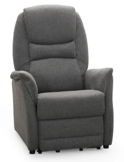OHIO Reclinerfåtölj XL tyg Austin 19 antracit m lyft, 2 motorer