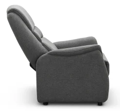 OHIO Reclinerfåtölj XL tyg Austin 19 antracit m lyft, 2 motorer