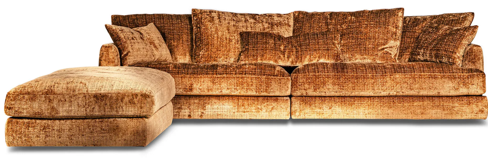 OLBIA 4-sits soffa 284cm tyg Urban 3452 copper