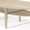 OPTIMAL Soffbord ellips 130x70 H52cm vitoljad massiv ek