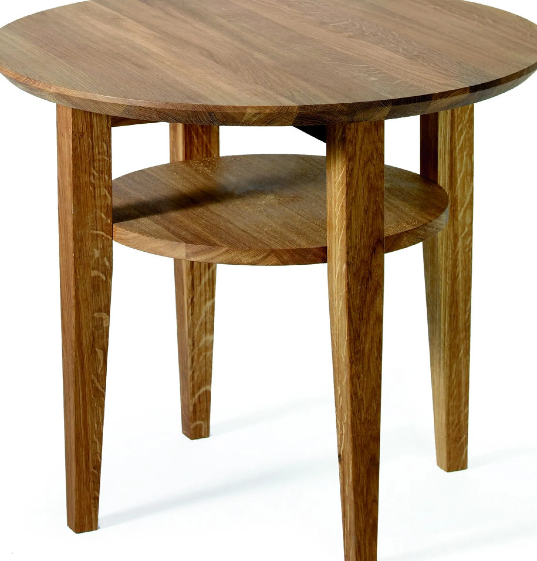OPTIMAL Soffbord Ø 60 H52cm oljad massiv ek